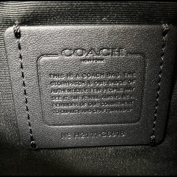 New Coach Jes Baguette With Buffalo Plaid Purse/Coated Canvas/Red-Black - Picture 11 of 12